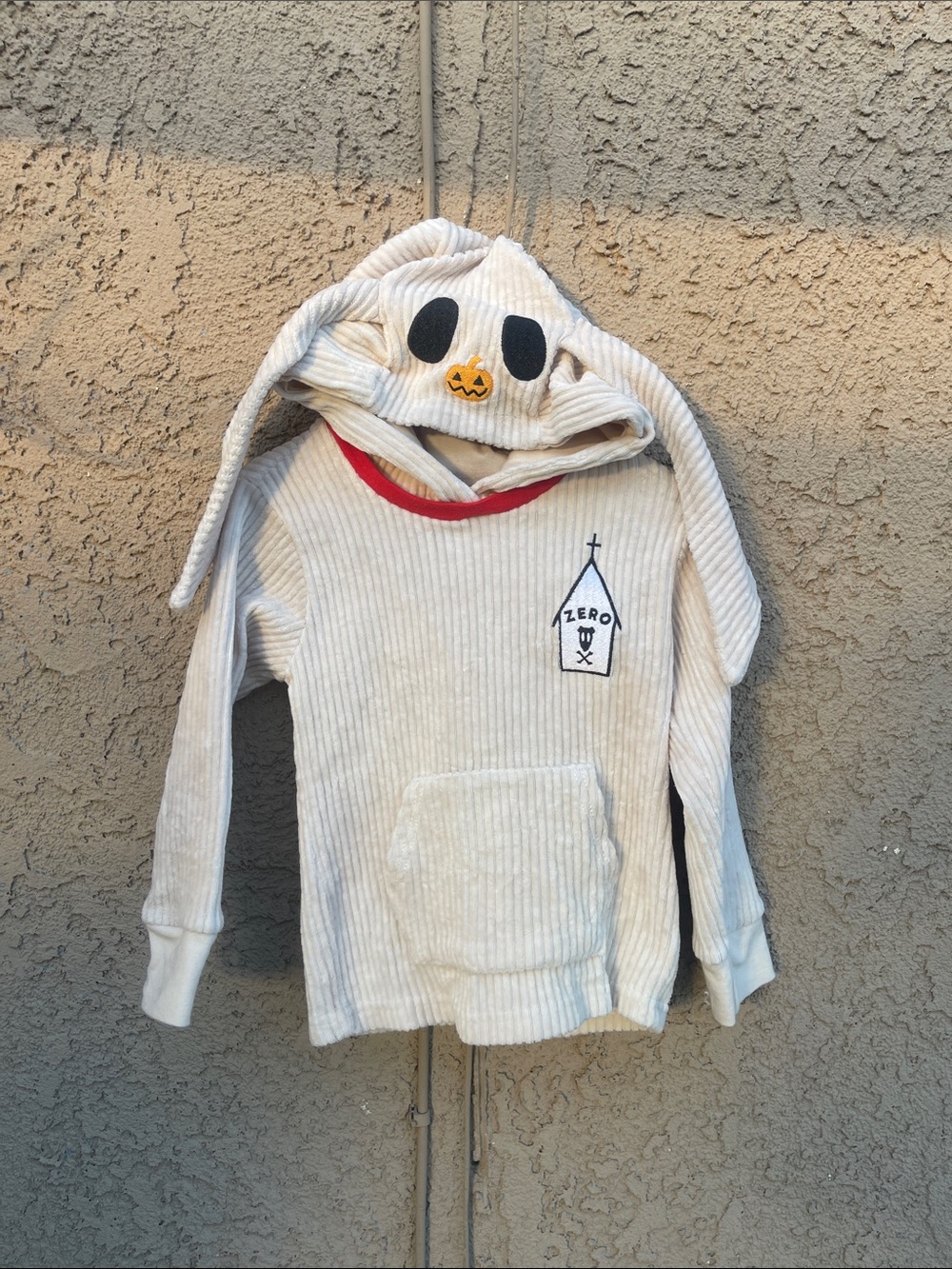 The Nightmare Before Christmas Sweater Sz 2T Cream Kids Hoodie Zero Pumpkin